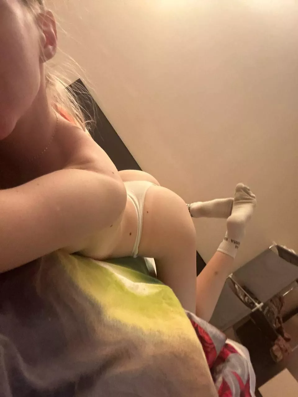 Dirty white socks on me 😊