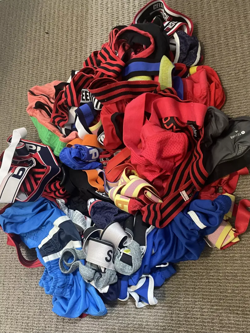 Do I have a problem? A pile of mostly jockstraps, that’s not all of them though lol