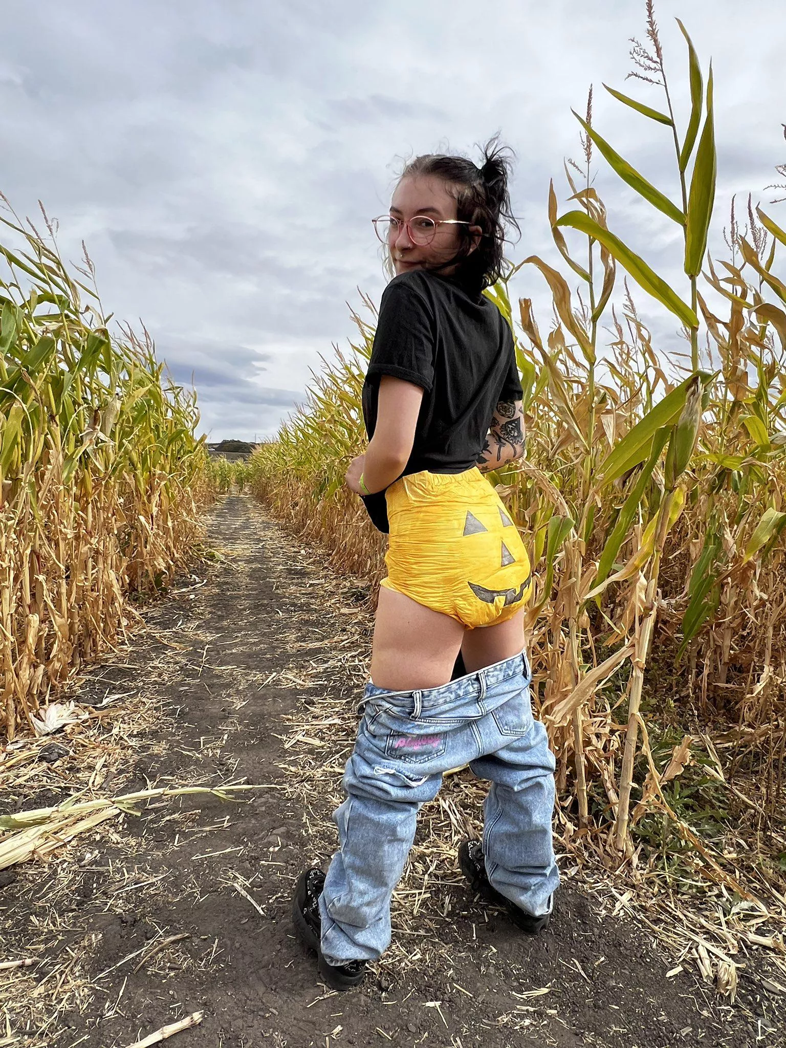 Do you think anyone could tell at the pumpkin patch?