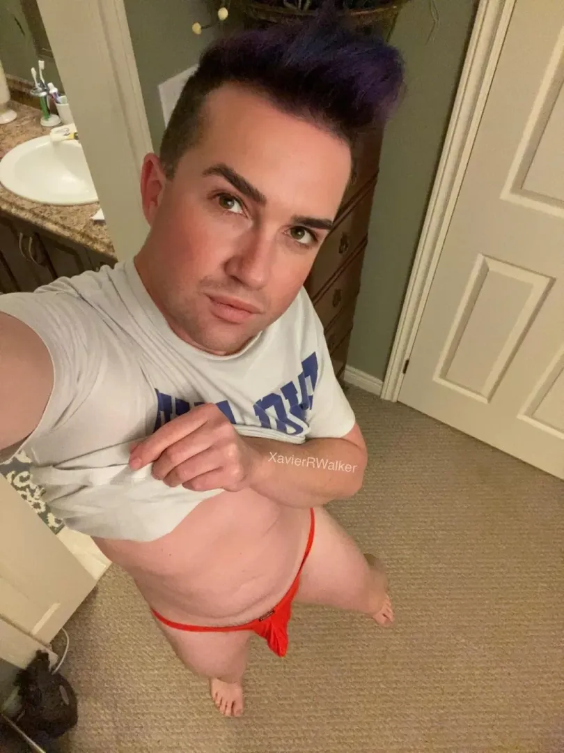 Do you think this red jock strap looks good on me? ❤️