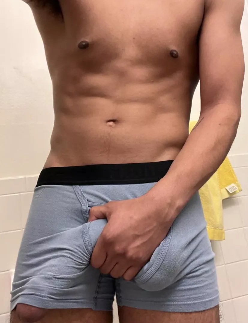 Do you wanna see my huge cock flop out of my boxers?