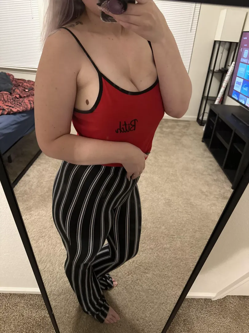 Do you wanna take my tits out?