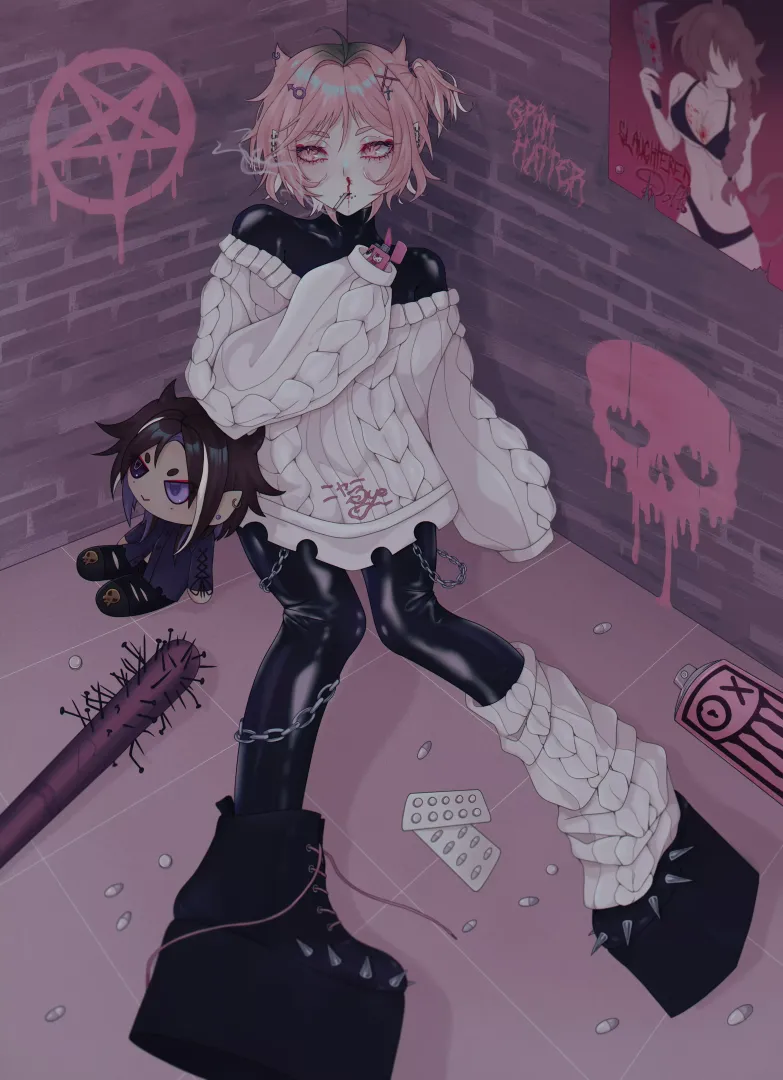 Does latex suit Renha? ^_^ Also the doll is of his bestie, hehe (OC)