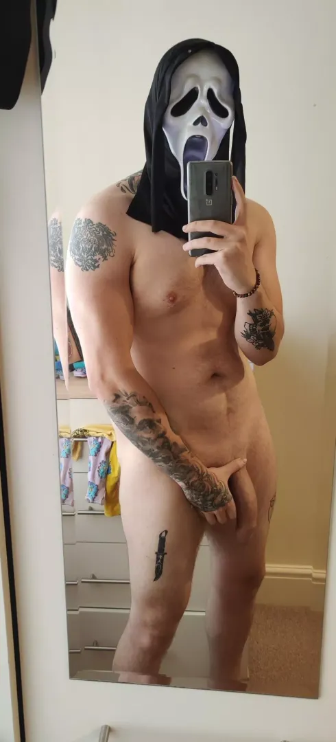 Does the mask and cock make up for my dad bod...