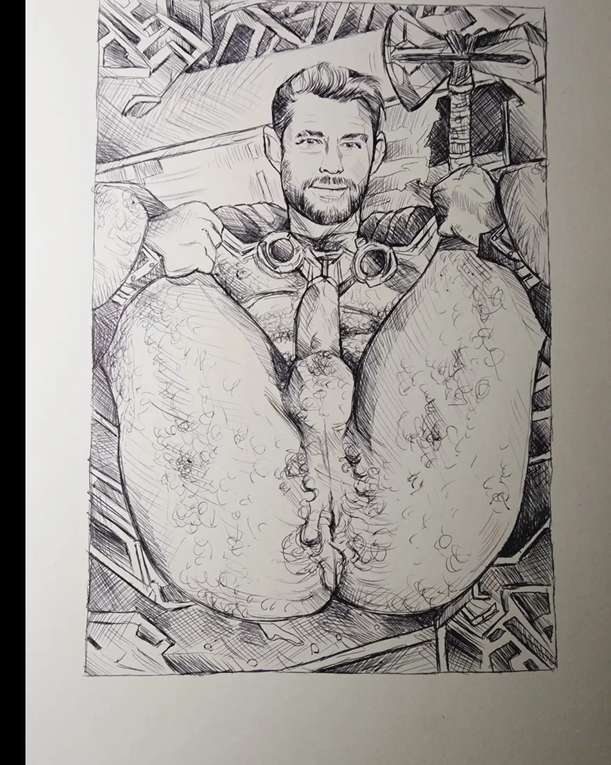Does this count as Bara? Done in pen by me @BoothGriegs