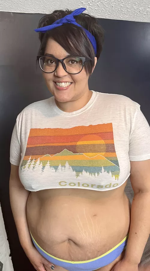 Doing the mild pic because I like the way the shirt hugs my tits