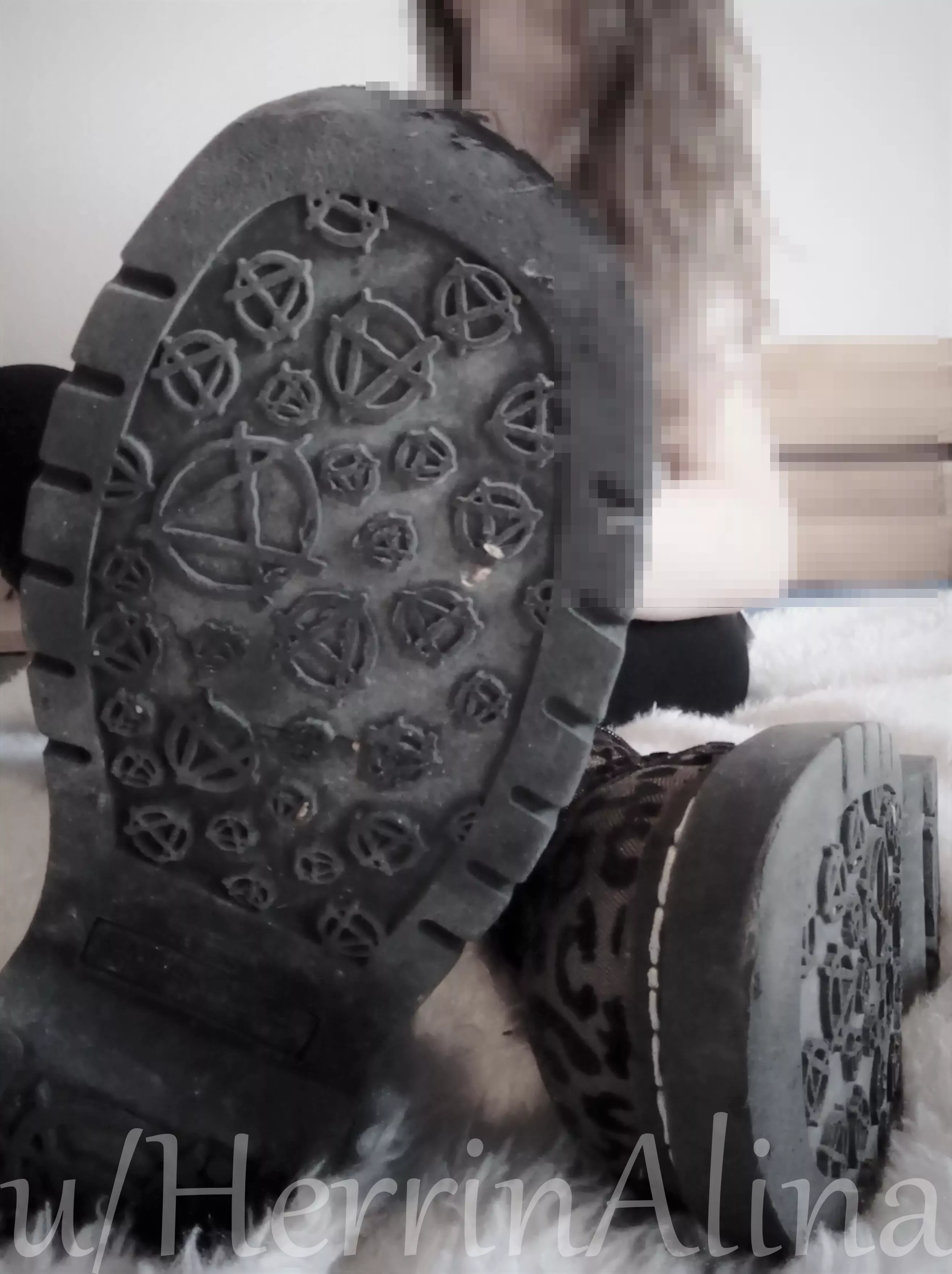 [domme] i don't care what you want. this is all about me. if i tell you to lick my boots. then you will do it. very simple.