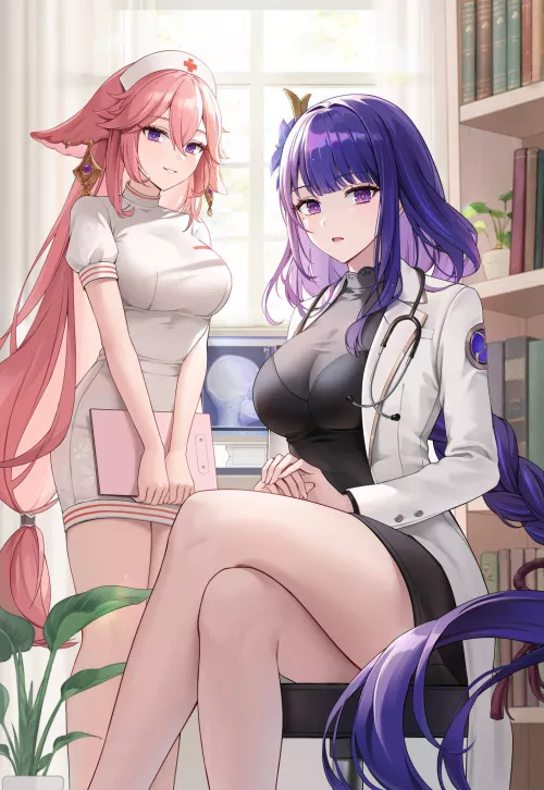 Dr Raiden & Nurse Yae [Genshin Impact]