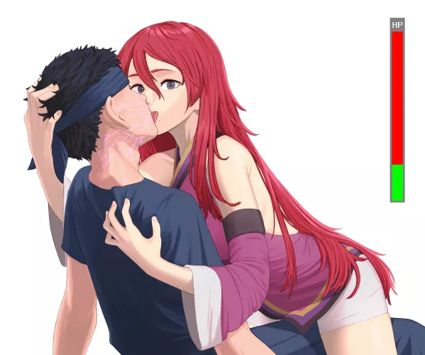 Drained through kisses