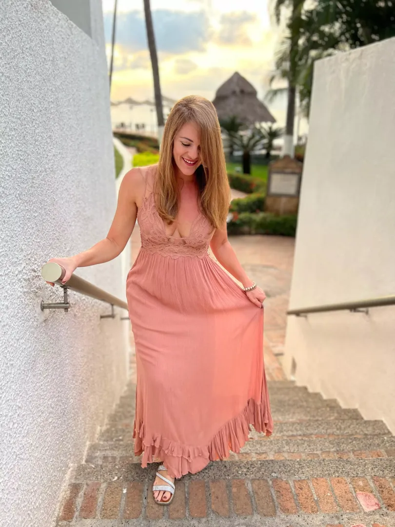 Dressed up after a day on the beach