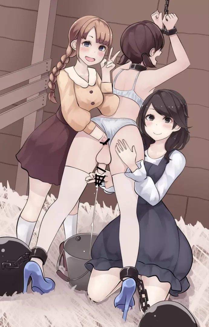 Dressed up and milked right into the bucket