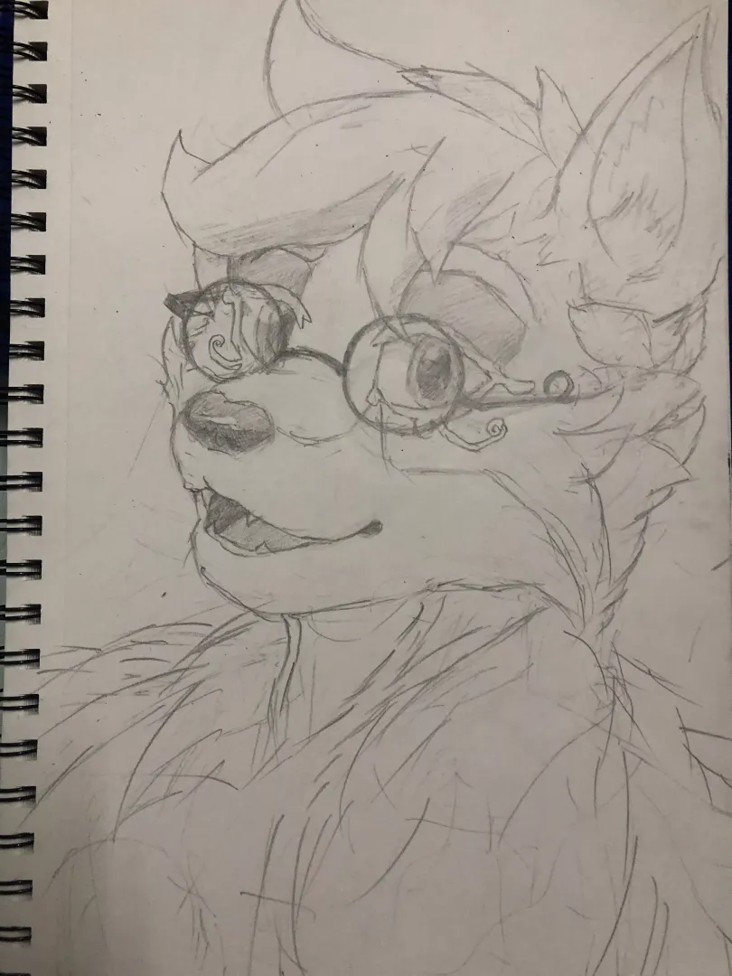 Drew my first fursona:3