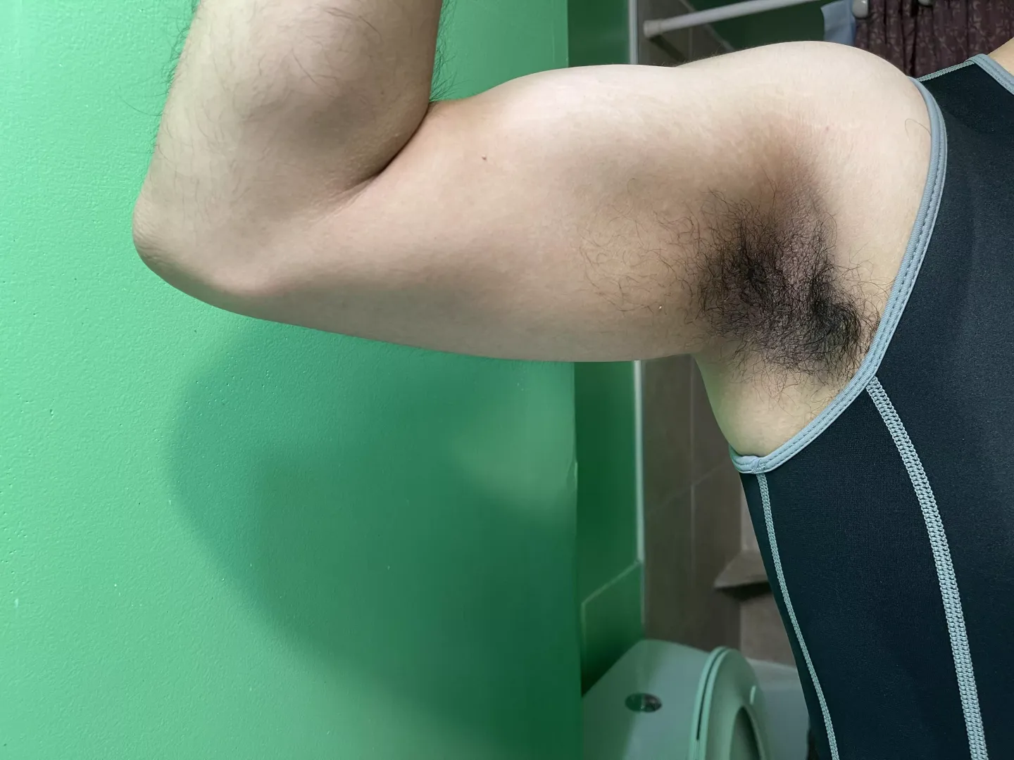 Dripping in sweat