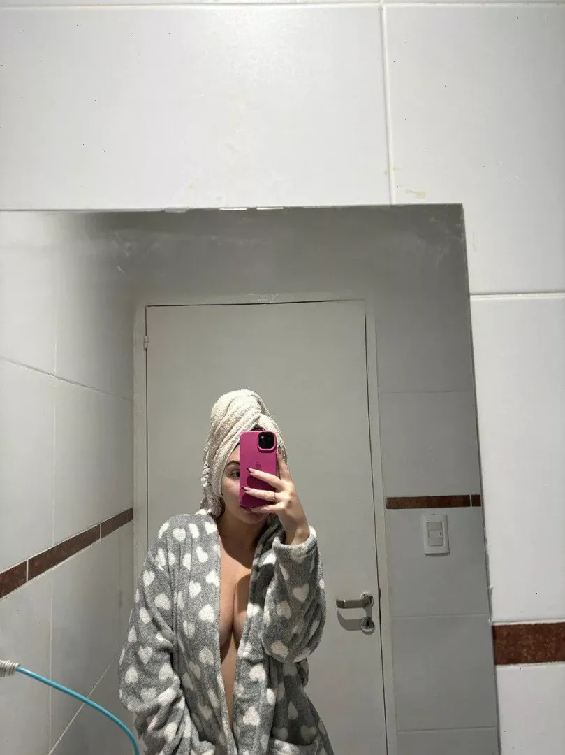Drying off in style, post-swim glow