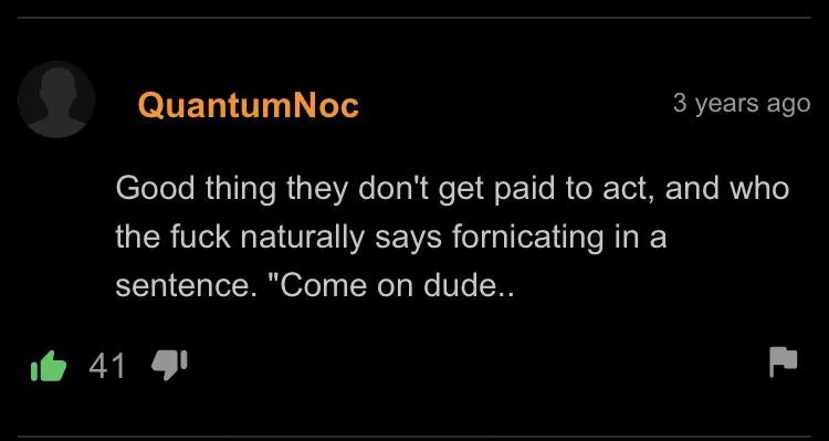 dude not happy with the fornicating