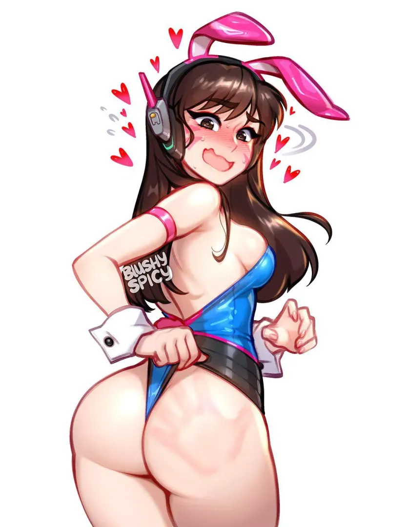 D.VA got smacked (BlushySpicy)