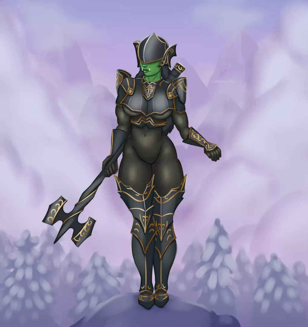 Ebony Valkyrie Armor Fan Art