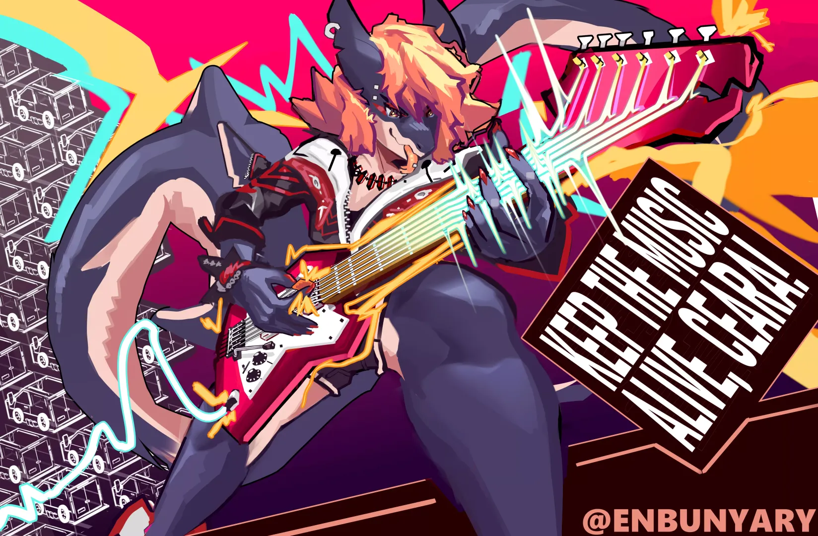 🦈🎸⚡️ [@enbunyary] [oc]