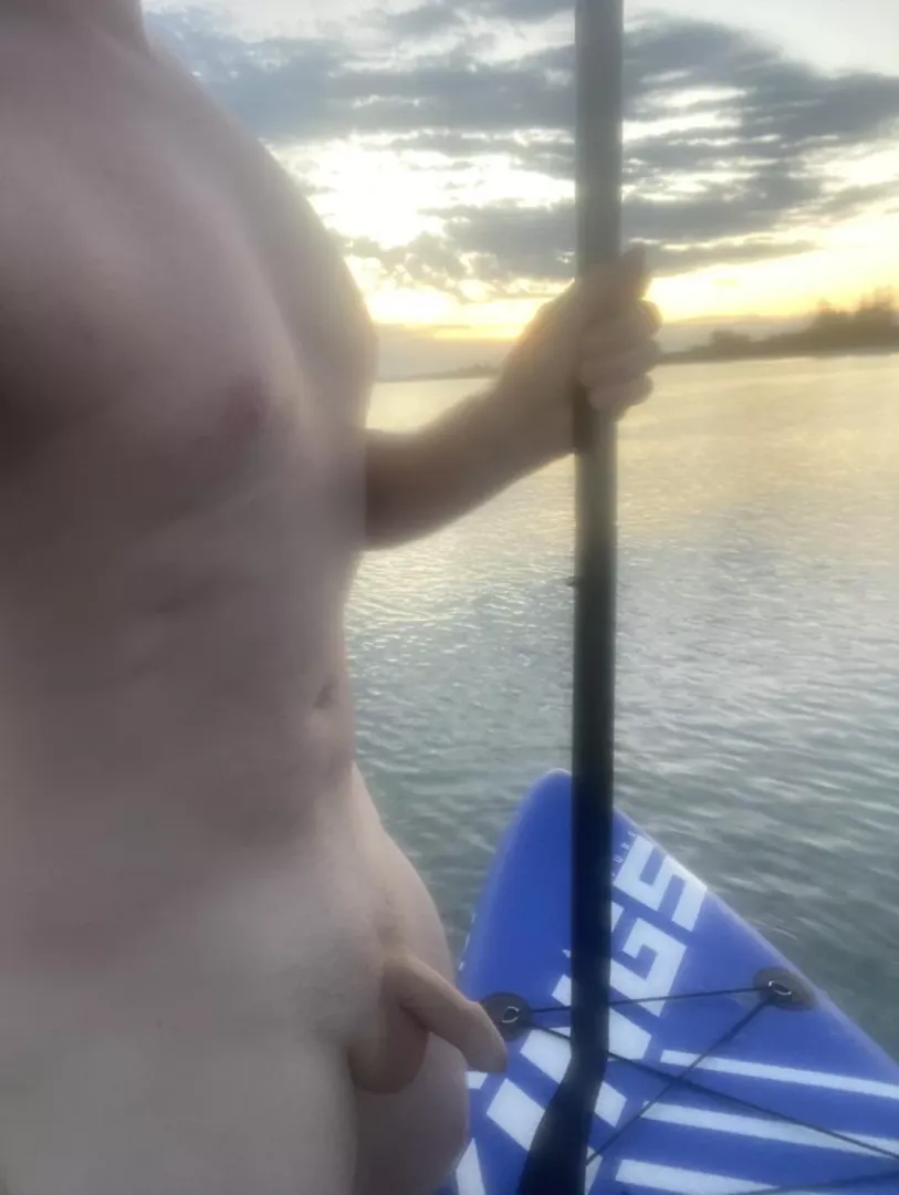Enjoying an early morning on the SUP.