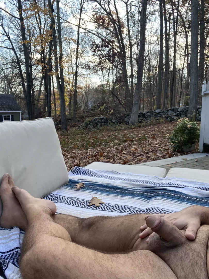 Enjoying an unseasonably warm November day.