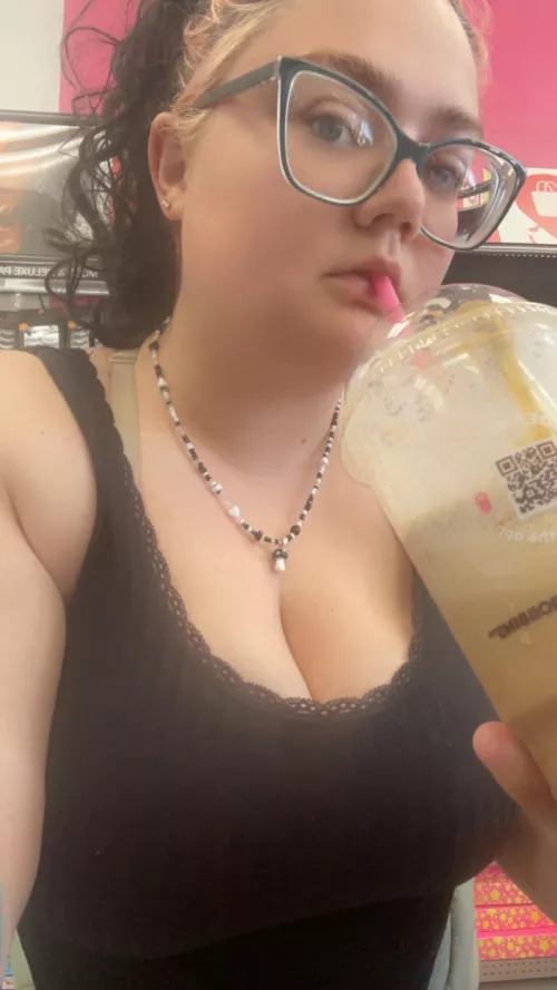 Enjoying my coffee