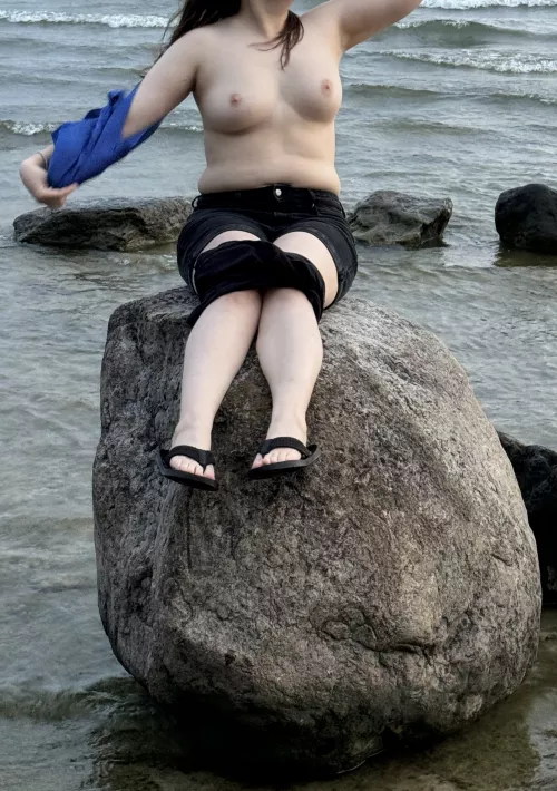 Enjoying the breeze on the water 