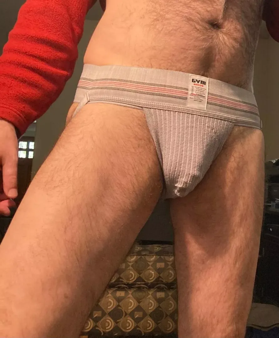 Enjoying the feeling of this jock