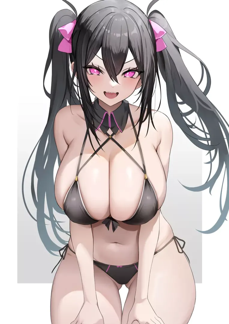 Enticing with black bikini and bright pupils (jacjoraaaa) [Original]