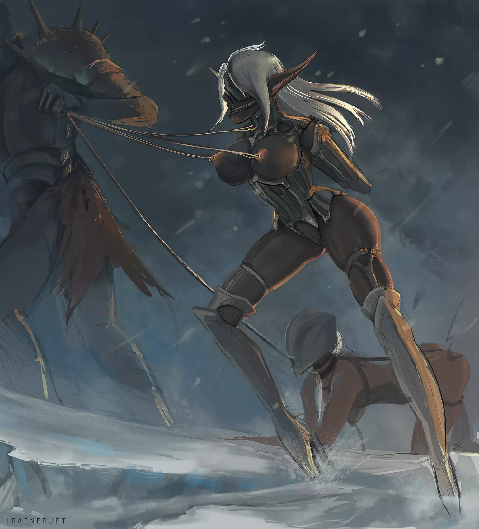 Even other Drow aren't safe when a slaver team roles through. In fact, I prefer it. It's rare that I get to break one of my own.