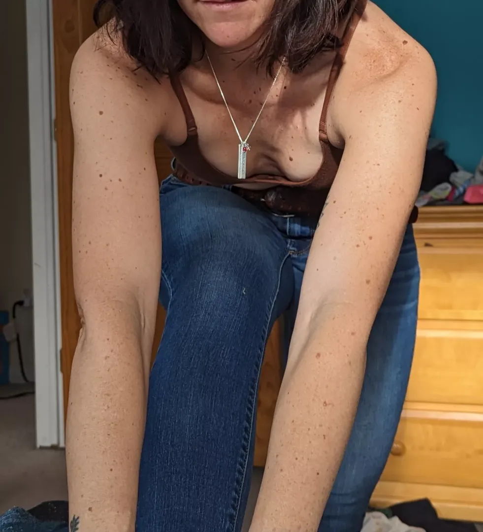 Even small boobs get some cleavage