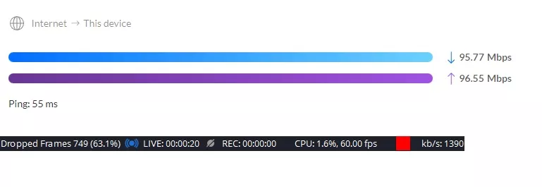 Even though I have good upload speed, I can only stream with 2500kbps bitrate. How can I stream with more bitrate?