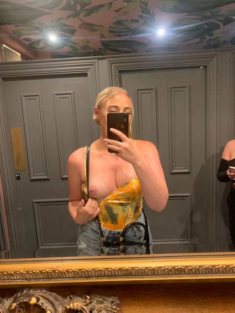 Every toilet break requires a few tit pics