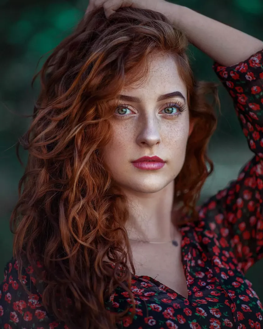 Face full of freckles