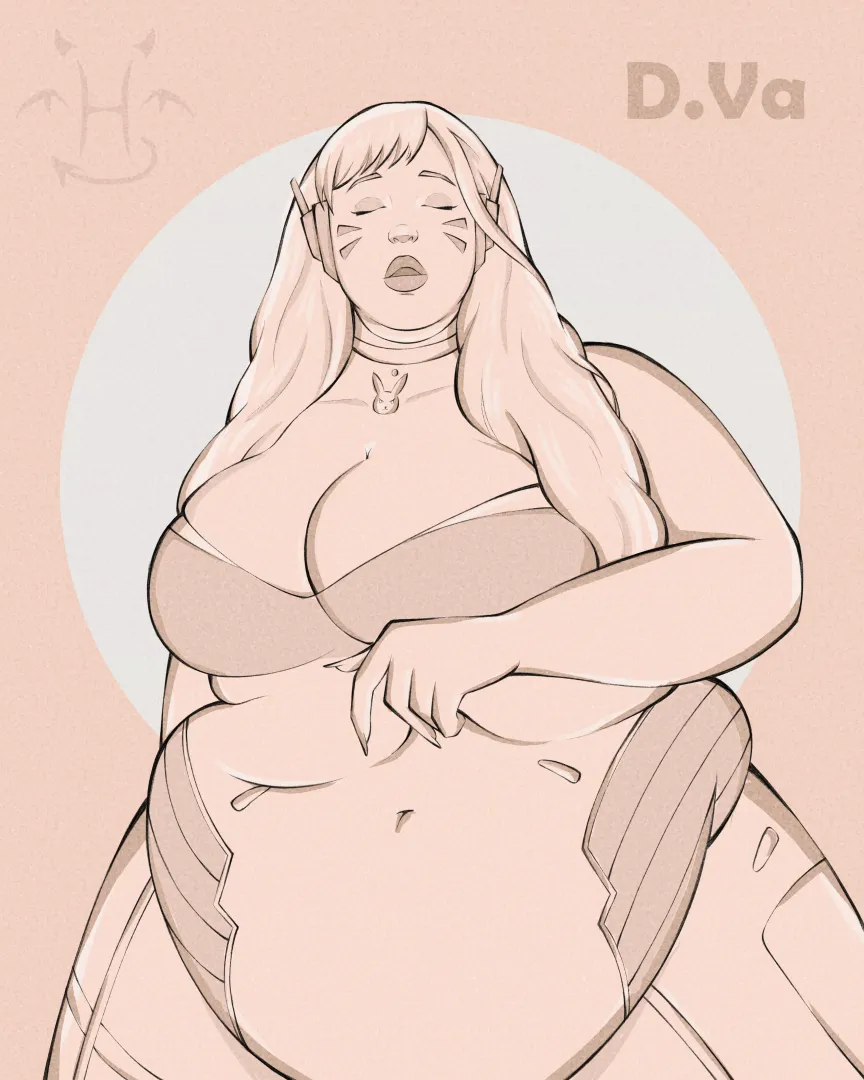 Fat D.va sketch 😌🩷