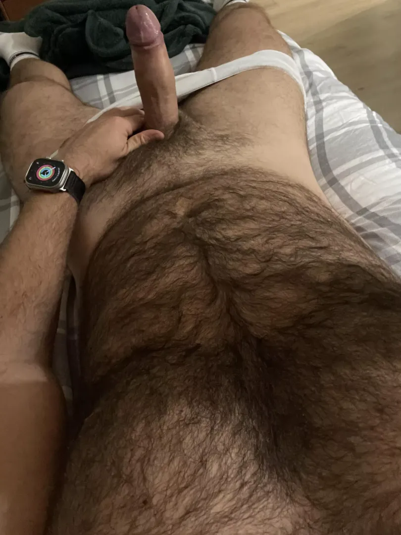Feeling horned after chert workout - furry bear here - good evening friends