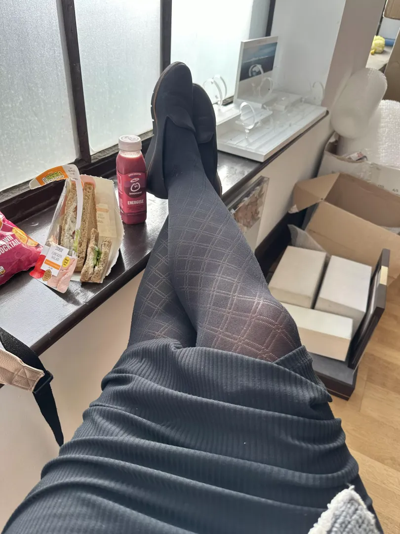 Feet up at lunch