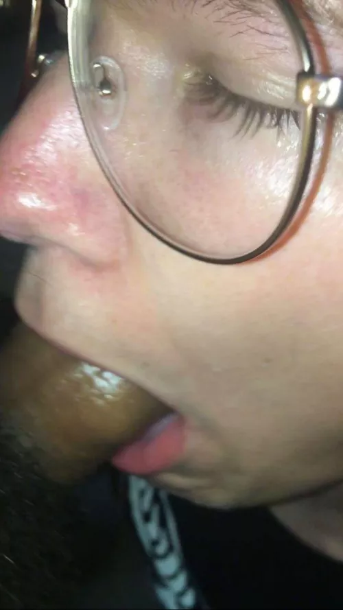 Felt it curve down his throat...