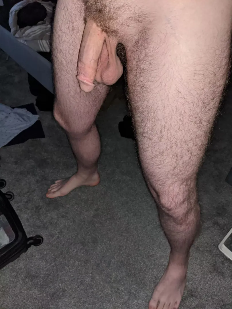 Felt something heavy hit my thigh...