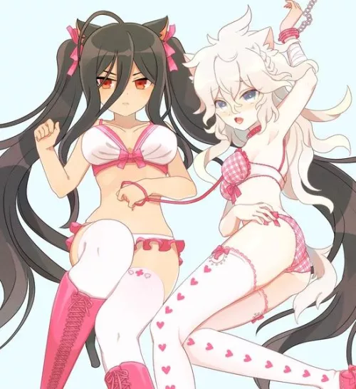 Fem Izuru and nagito cat girls 🤍
