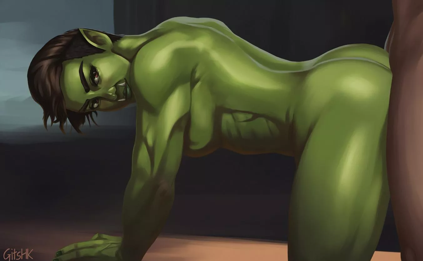 FemOrc from behind (GitsHK-me) [Dungeons and Dragons]