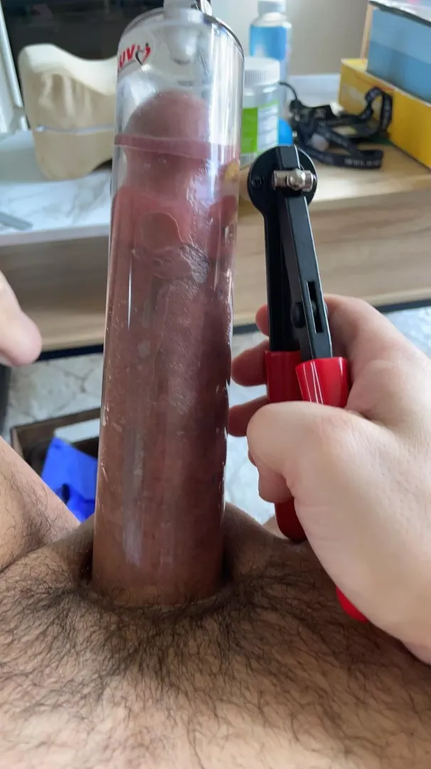 Filling the tube at 10InHg