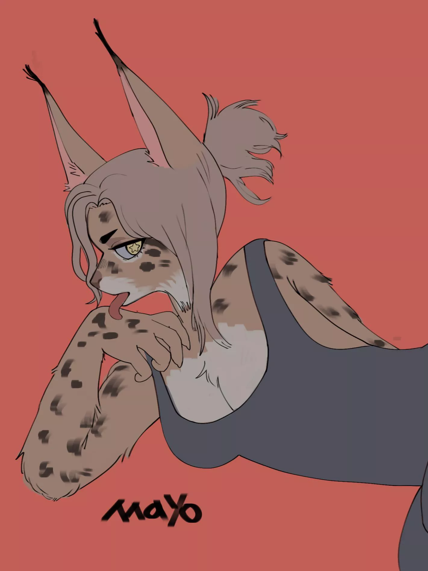 Finished the flat colors give her a head cannon or something :)