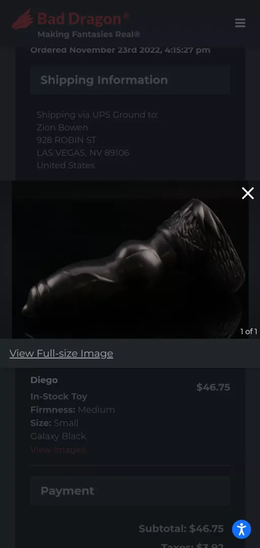 First BD dildo