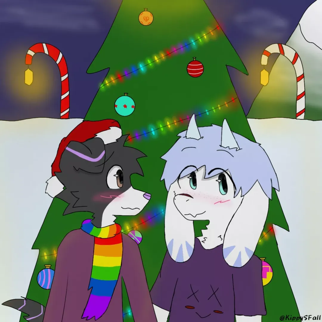 First picture ever with his BF on Christmas!