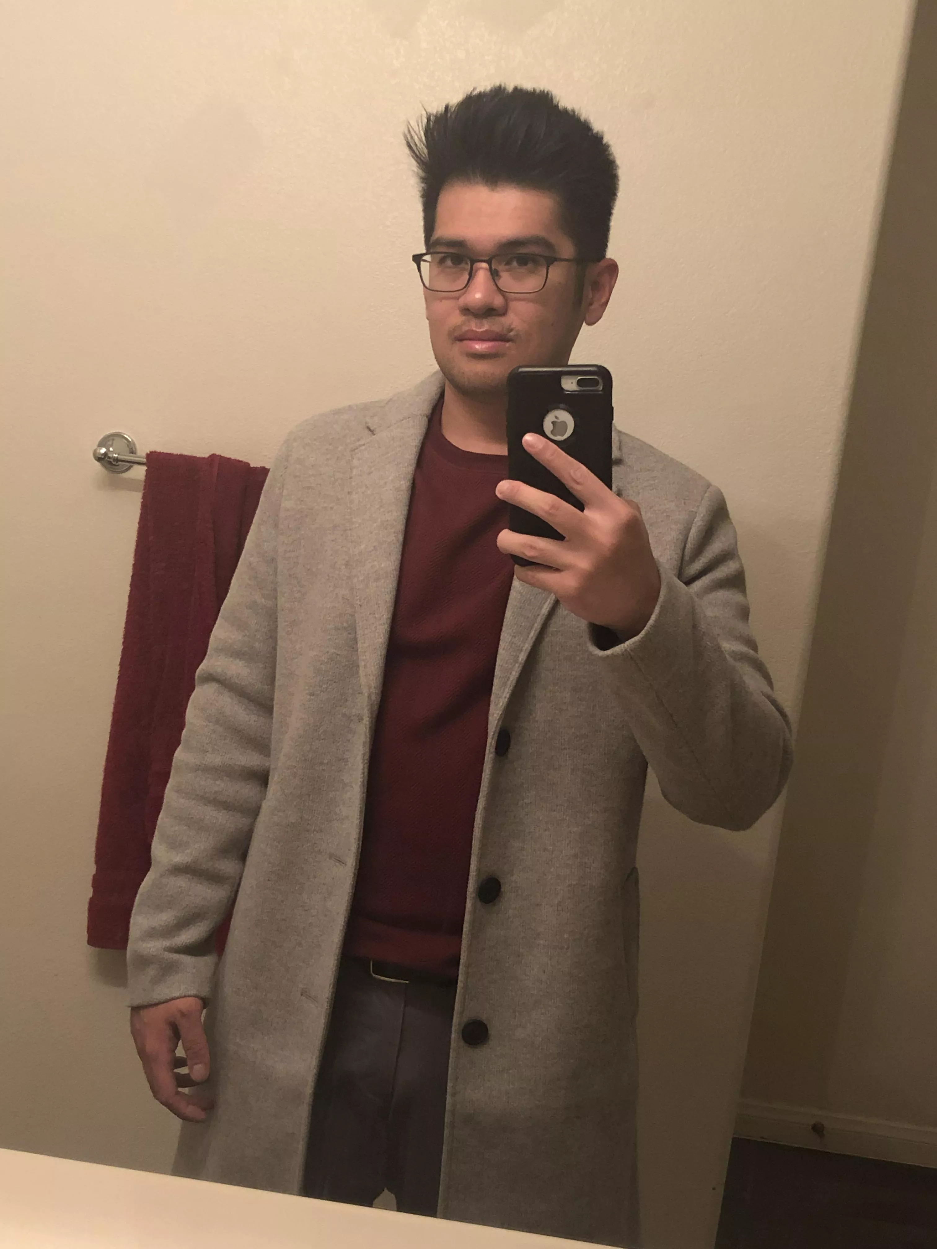 First post here! Outfit inspired by Kiryu from “Yakuza.” Love the red and gray color scheme.