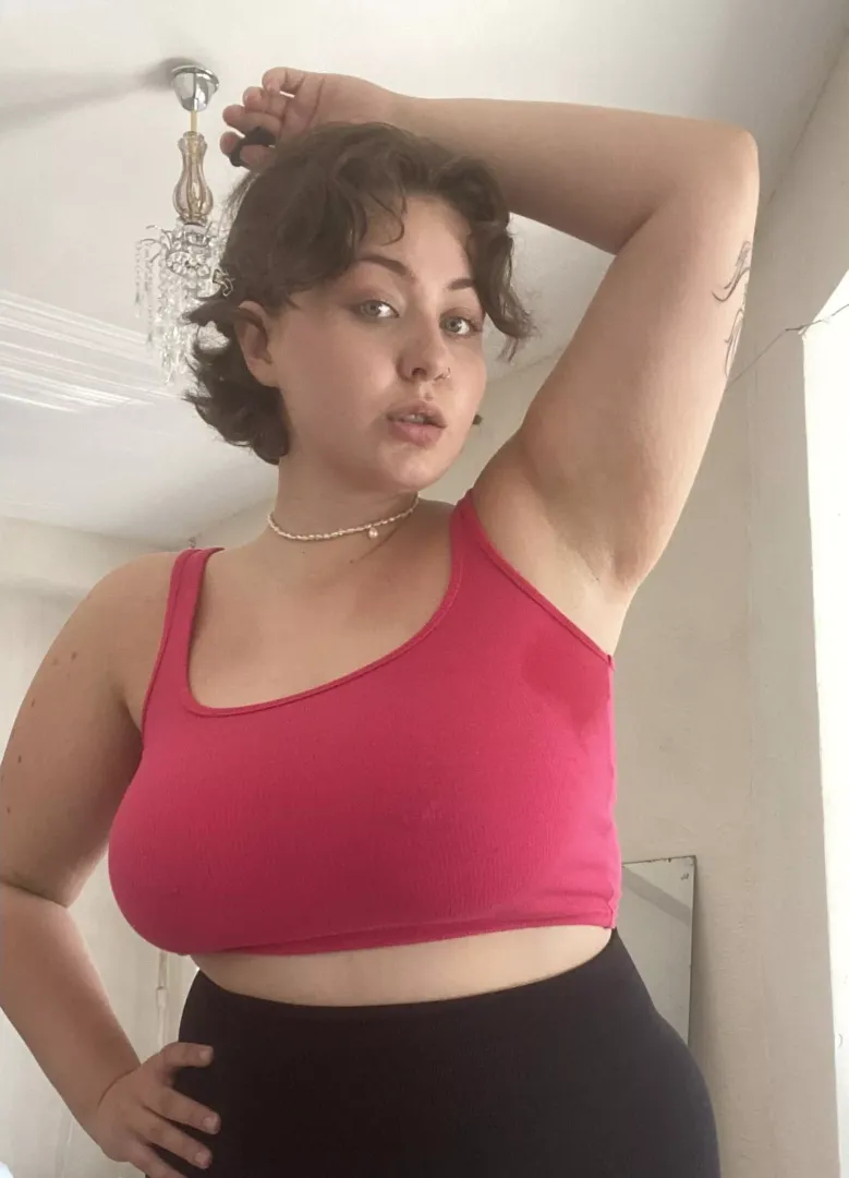 First smell my armpit and then go to my tits