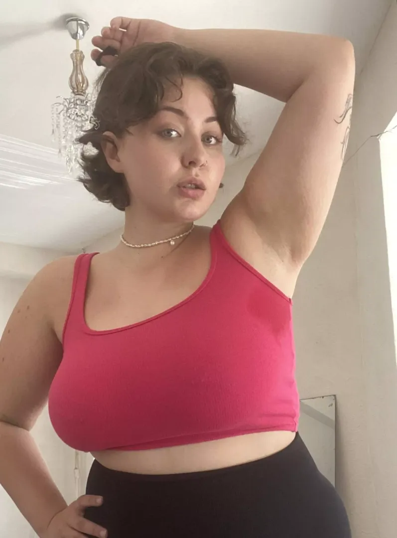 First smell my armpit and then go to my tits