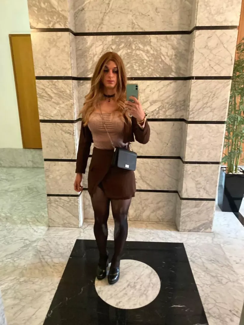 First time fully feminized and going outside