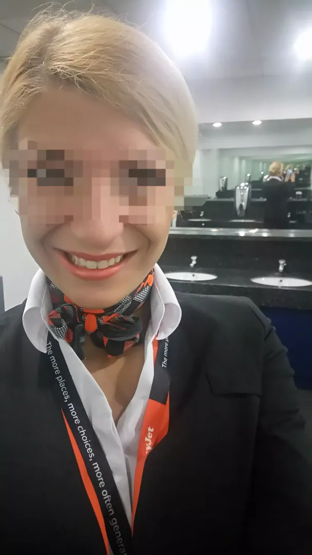 Flight Attendant being a little naughty ;)