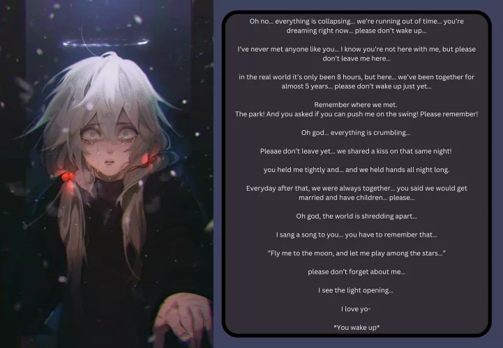 Fly me to the moon… [Sad] [Dream] [Gf] [Crying] [Asleep] Artist: DividLibro (Twitter)